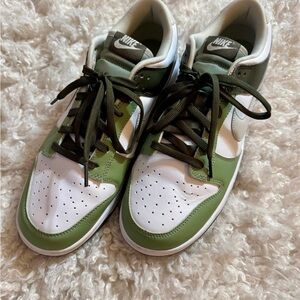Nike Olive and White Athletic Shoes